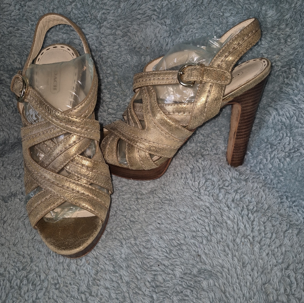 Coach Strappy High Heel Sandals - Picture 2 of 8